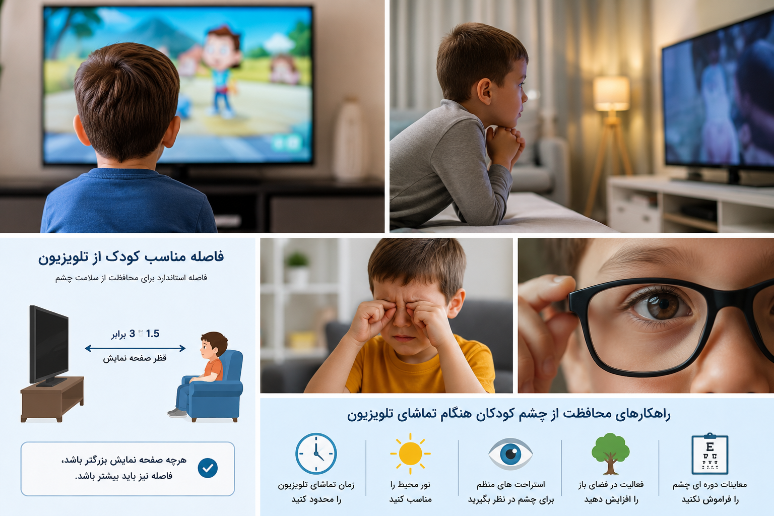تلویزیون برای چشم کودکان