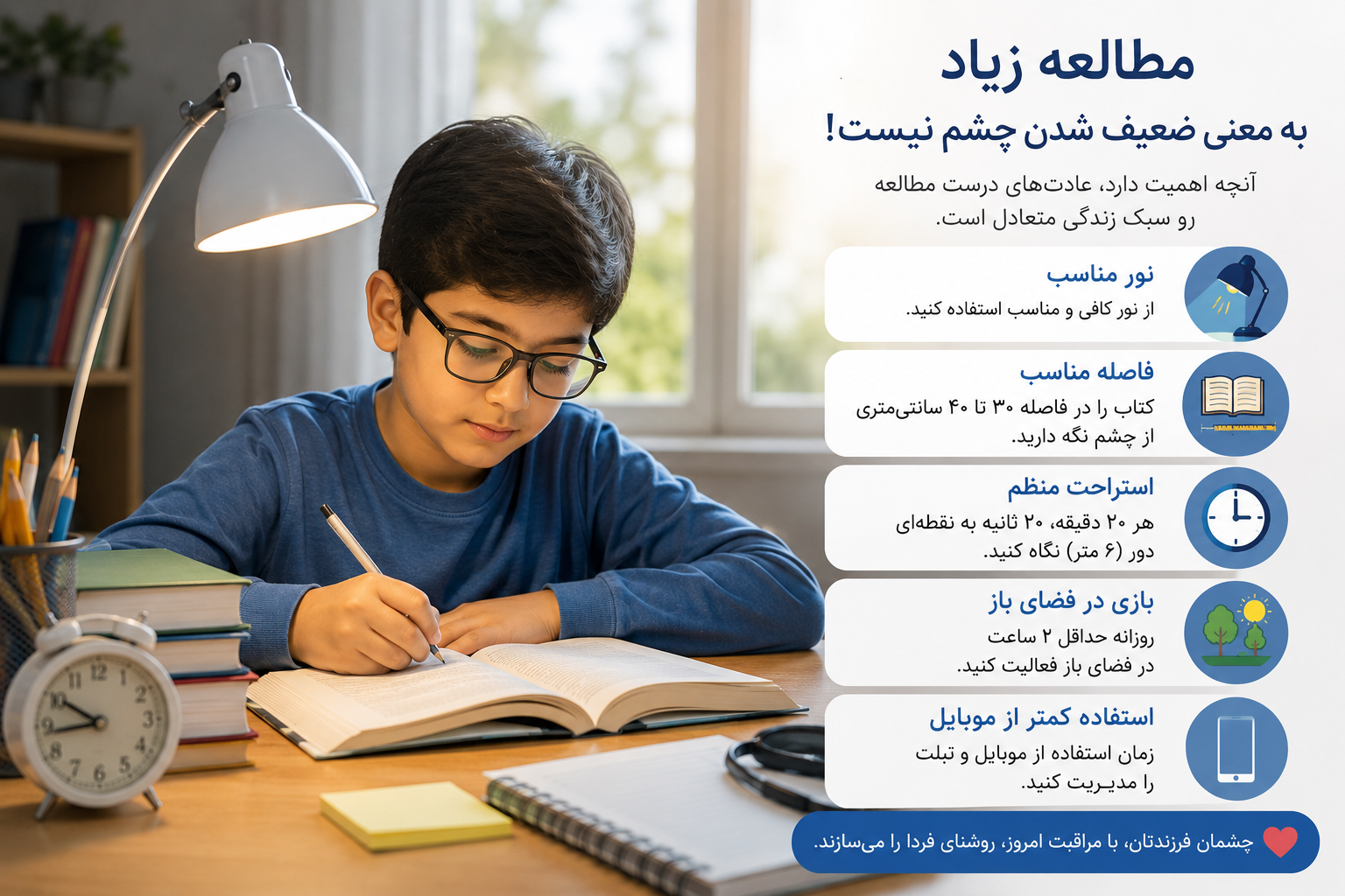 مطالعه ونزدیک بینی