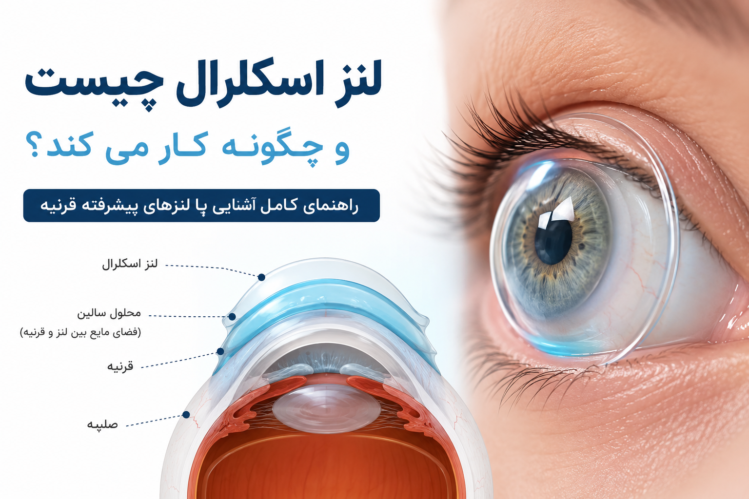 لنز اسکلرال چیست و چگونه کار می‌کند؟